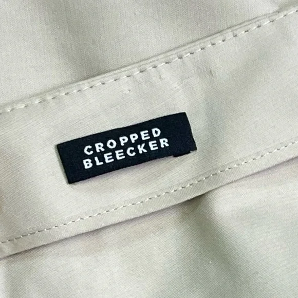 Lafayette 148 Cropped Bleecker Pant Beige Stretch Cotton Trouser Women's Size 14 - Picture 12 of 13